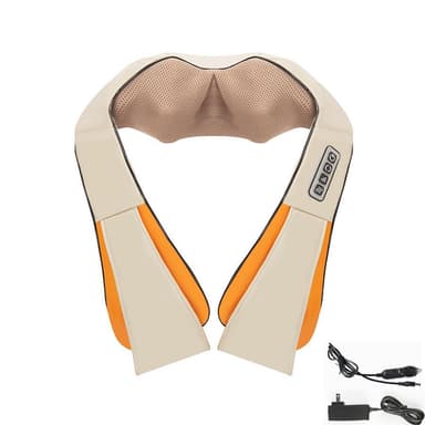 Sähkökäyttöinen Shiatsu-hierontatyyny niskalle/hartialle Beige