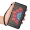 Flower Lompakkokotelo 4-kortti Samsung Galaxy S22 Ultra - Musta