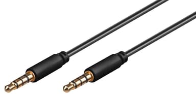 Goobay AUX-ääniliitäntäkaapeli  3,5 mm stereo  4-nastainen  hoikka  CU