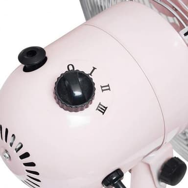 pöytätuuletin Retro 35W 35 cm teräs pinkki