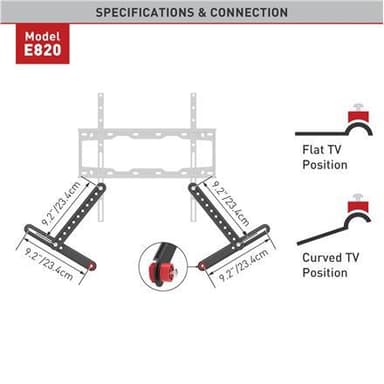Barkan Soundbar Mount E820 musta