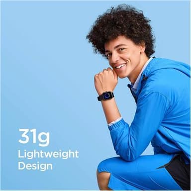 Amazfit Bip U Smart kello, GPS (satelliitti), heijastava värinäyttö, kosketusnäyttö, sykemittari, vedenpitävä, Bluetooth, polykarbonaatti, onyx musta