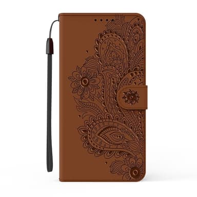 SKALO iPhone 13 Pro Max Mandala lompakkokotelo - Ruskea