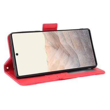 SKALO Google Pixel 6 Pro 6-lokeroa Lompakkokotelo - Punainen
