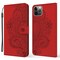 SKALO iPhone 13 Pro Max Mandala lompakkokotelo - Punainen