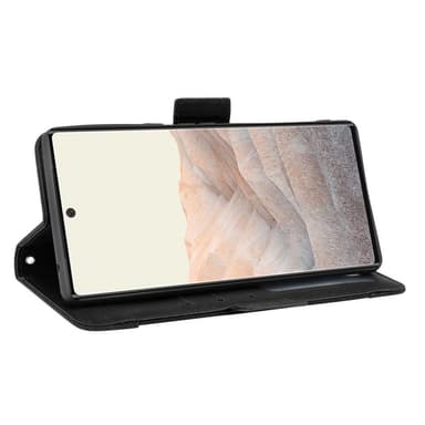 SKALO Google Pixel 6 Pro 6-lokeroa Lompakkokotelo - Musta