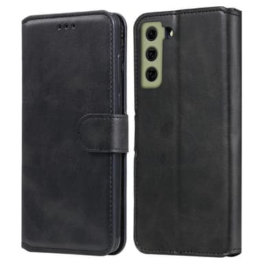 SKALO Samsung S21 FE Classic Lompakkokotelo - Musta