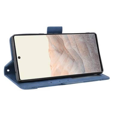 SKALO Google Pixel 6 Pro 6-lokeroa Lompakkokotelo - Sininen