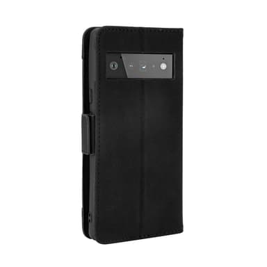SKALO Google Pixel 6 Pro 6-lokeroa Lompakkokotelo - Musta