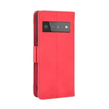SKALO Google Pixel 6 Pro 6-lokeroa Lompakkokotelo - Punainen
