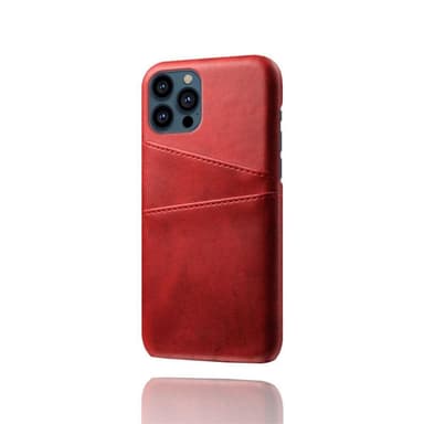 SKALO iPhone 13 Pro Max PU-nahkainen Korttikotelo - Punainen