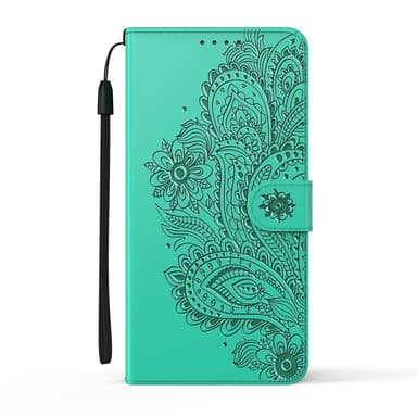 SKALO iPhone 13 Pro Max Mandala lompakkokotelo - Turkoosi