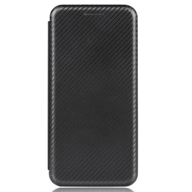 SKALO iPhone 13 Pro Max Carbon Fiber Lompakkokotelo - Musta