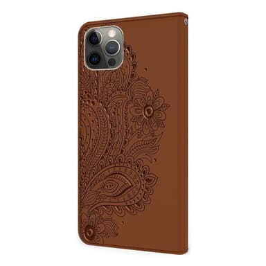 SKALO iPhone 13 Pro Max Mandala lompakkokotelo - Ruskea