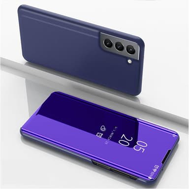 SKALO Samsung S21 FE Clear View Mirror Lompakko - Tumman violetti
