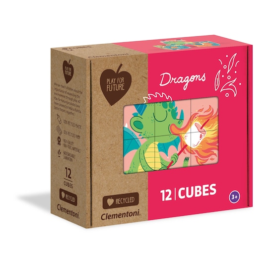12 Cubes Dragons (100% Recycled)