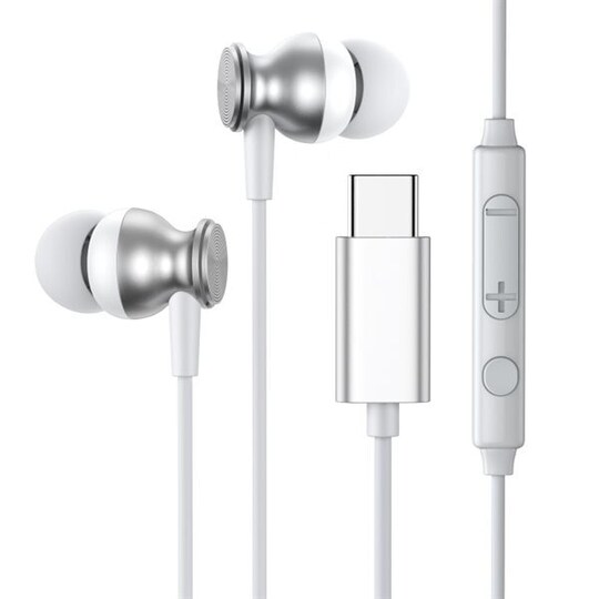 In-Ear Headset USB-Tyyppi-C & Kaukosäädin Valkoinen