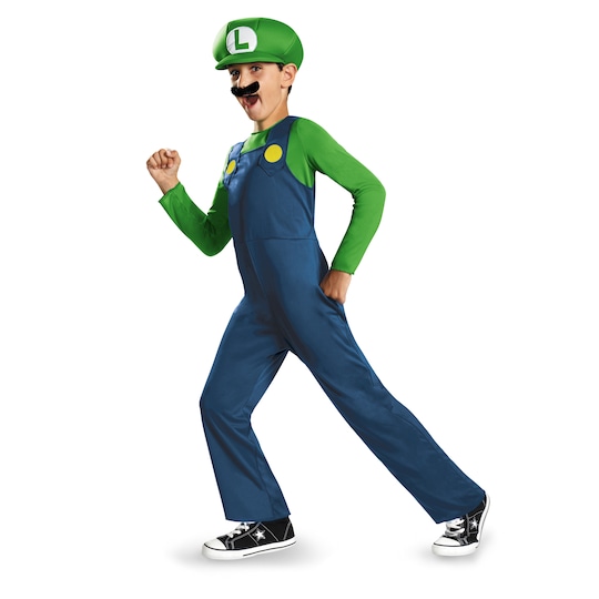 Super Mario - Classic Costume Luigi M (Age 7-8)