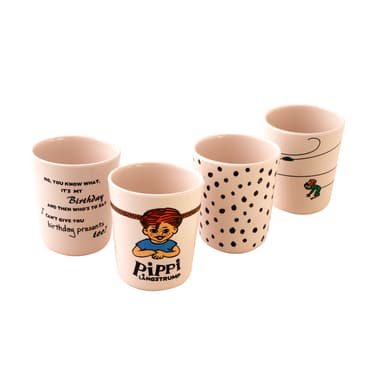 Pippi Longstocking - 100% Melamine Tableware 4 Tumbler Set