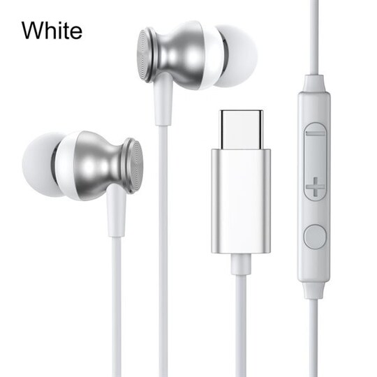 In-Ear Headset USB-Tyyppi-C & Kaukosäädin Valkoinen