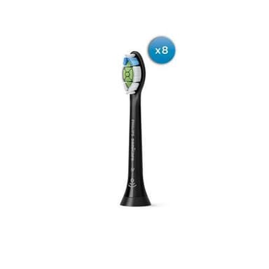 Philips Hammasharjaspäät HX6068/13 Sonicare W2 Optimal White Heads, Aikuisille, Mukana olevien harjaspäiden määrä 8, Sonic-tekniikka, Musta