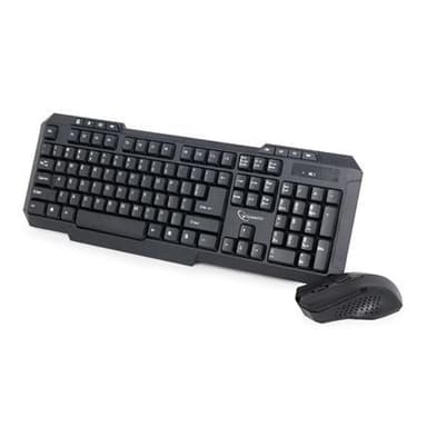 Gembird-työpöytäsarja KBS-WM-02 Langaton, langaton, näppäimistöasettelu US, USA, mukana hiiri, numeronäppäimistö, 450 g, Bluetooth, ei, langaton yhteys Kyllä, USB, musta