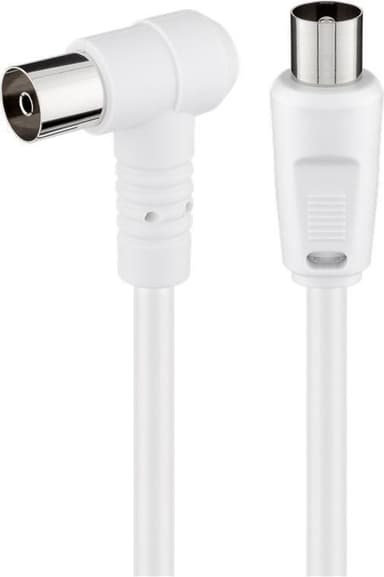 Kulmaantennikaapeli (80 dB), 2x suojattu
