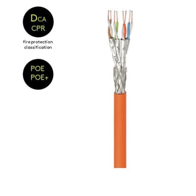 CAT 7A nätverkskabel, S/FTP (PiMF), orange