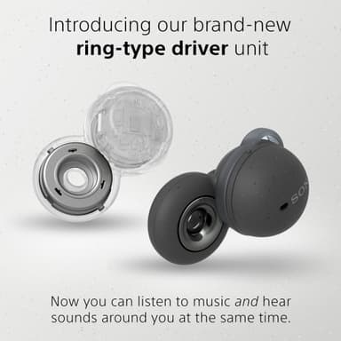 Sony LinkBuds täysin langattomat in-ear kuulokkeet (harmaa)