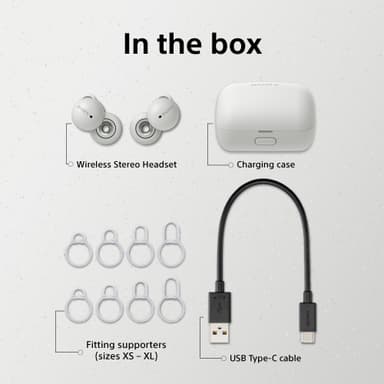 Sony LinkBuds täysin langattomat in-ear kuulokkeet (valkoinen)