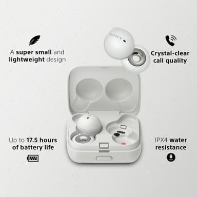 Sony LinkBuds täysin langattomat in-ear kuulokkeet (valkoinen)