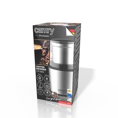 Camry Kahvimylly CR 4444 200 W, Kahvipapukapasiteetti 75 g, Ruostumaton teräs/musta