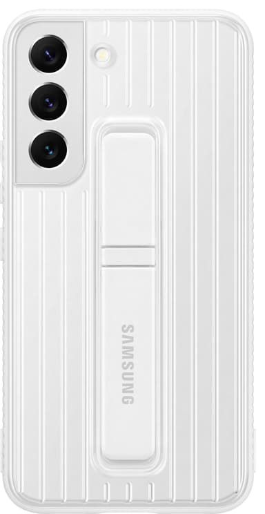 Samsung S22 suojakuori jalustalla (valkoinen)