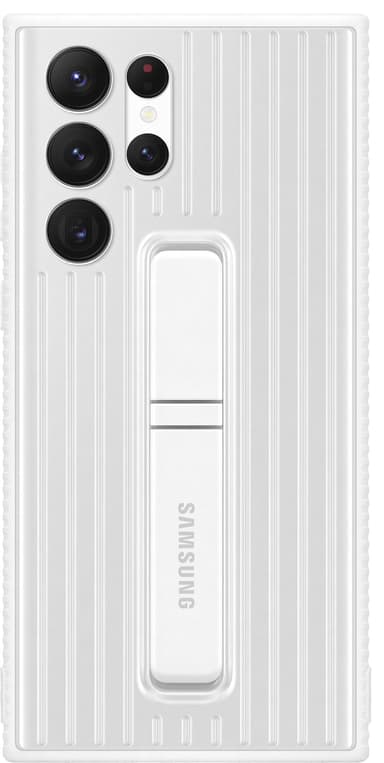 Samsung S22 Ultra suojakuori jalustalla (valkoinen)