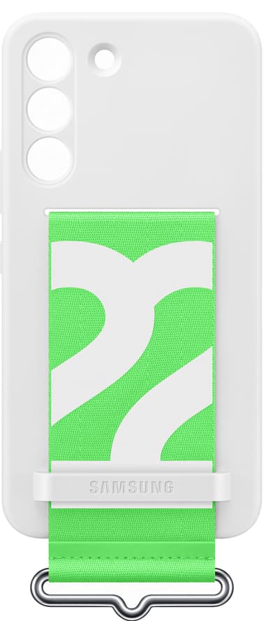 Samsung S22 silikoninen suojakuori + hihna (valkoinen)