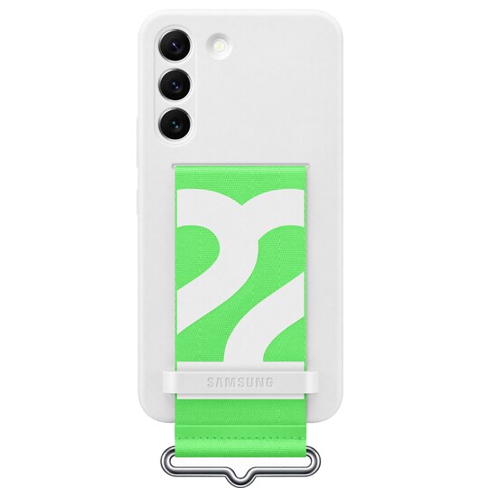 Samsung S22 silikoninen suojakuori + hihna (valkoinen)