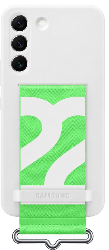 Samsung S22 silikoninen suojakuori + hihna (valkoinen)