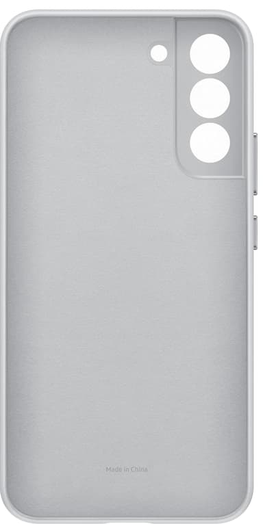 Samsung S22+ nahkainen suojakuori (harmaa)