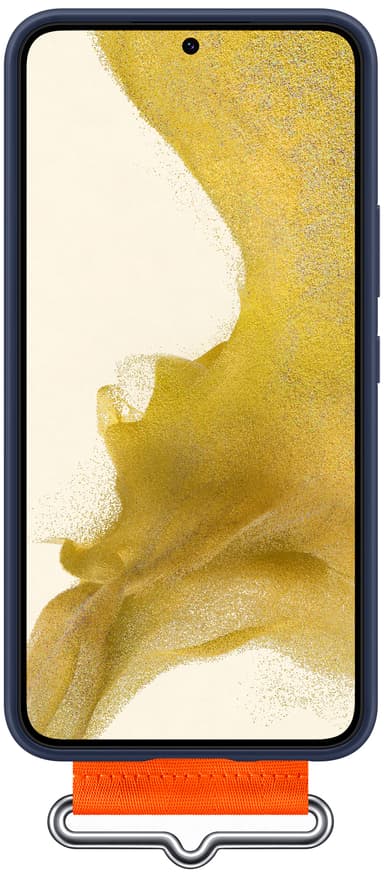 Samsung S22 silikoninen suojakuori + hihna (valkoinen)