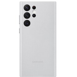 Samsung S22 Ultra nahkainen suojakuori (harmaa)