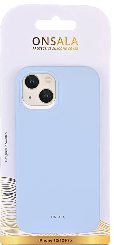 Onsala iPhone 12/12 Pro Silicone suojakuori (vaaleansininen)