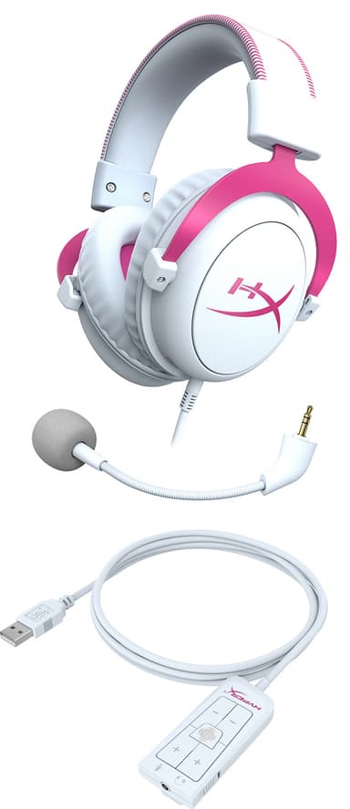 HyperX Cloud II pelikuulokkeet (valkoinen/pinkki)