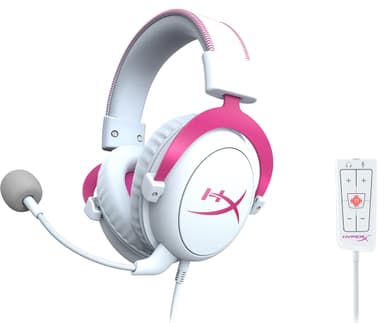HyperX Cloud II pelikuulokkeet (valkoinen/pinkki)