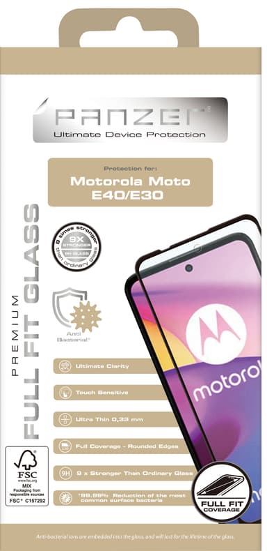 Panzer Full-Fit Motorola Moto E40/E30 näytönsuoja