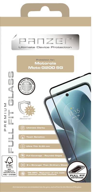 Panzer Full-Fit Motorola Moto G200 näytönsuoja