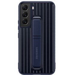 Samsung S22 suojakuori jalustalla (tummansininen)