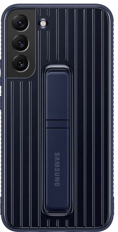 Samsung S22 Plus suojakuori jalustalla (tummansininen)