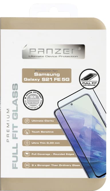 Panzer Full-Fit Samsung Galaxy S21 FE näytönsuoja (musta)