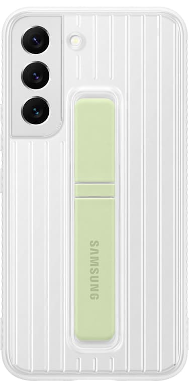 Samsung S22 suojakuori jalustalla (valkoinen)