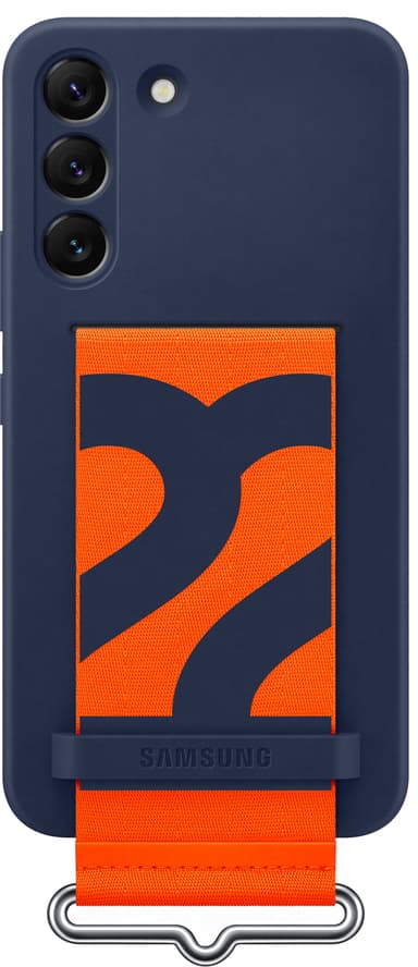 Samsung S22 silikoninen suojakuori + hihna (valkoinen)